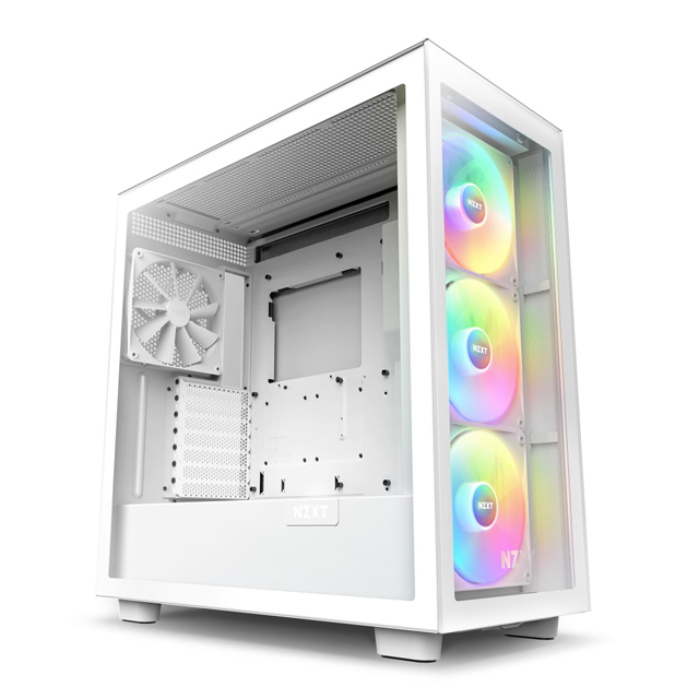 Gabinete NZXT H7 Elite con Ventana RGB, Midi-Tower, Mini-ITX/Micro-ATX/ATX, USB 3.1, sin Fuente, 4 Ventiladores Instalados, Blanco 