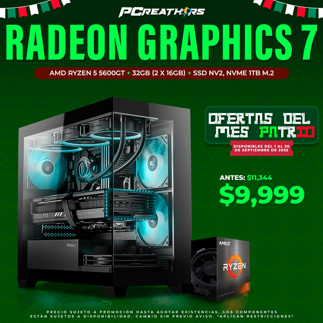 BKS024 - Equipo AMD Ryzen 5 5600GT + 32GB (2 x 16GB) + Gráficos Radeon 7
