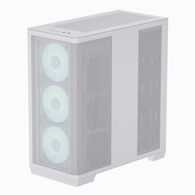 Gabinete APNX C1 con Ventana, Midi-Tower, ATX/Micro-ATX/Mini-ITX, USB 3.0, sin Fuente, 4 Ventiladores ARGB Incluidos, Blanco