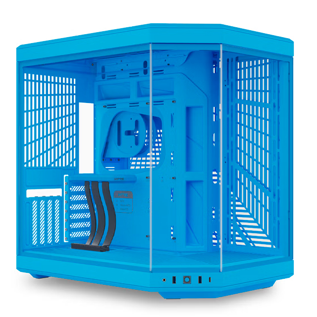 Gabinete Hyte Y70 Blueberry Milk, Midi-Tower, ATX/EATX/Micro-ATX/Mini-ITX, USB 3.0, sin Fuente, sin Ventiladores Instalados, Azul