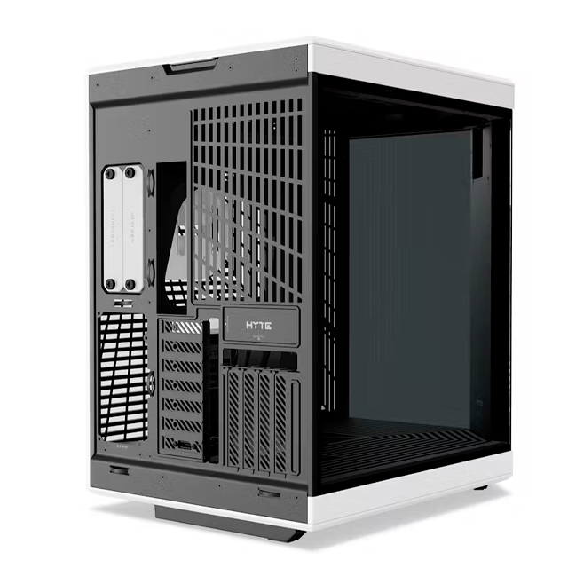 Gabinete HYTE Y70 Touch, Dual Chamber, ATX, Mid Tower, Panel Táctil LCD 4K Integrado,  Blanco y Negro, CS-HYTE-Y70-WW-L