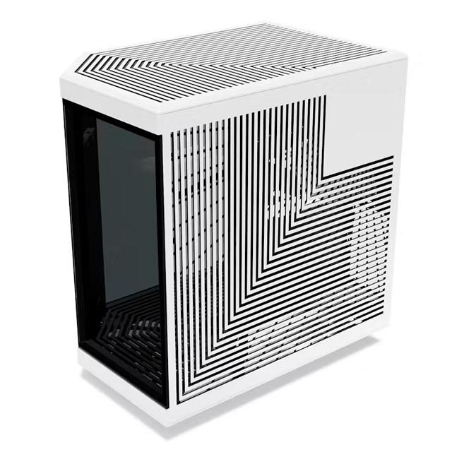 Gabinete HYTE Y70 Touch, Dual Chamber, ATX, Mid Tower, Panel Táctil LCD 4K Integrado,  Blanco y Negro, CS-HYTE-Y70-WW-L