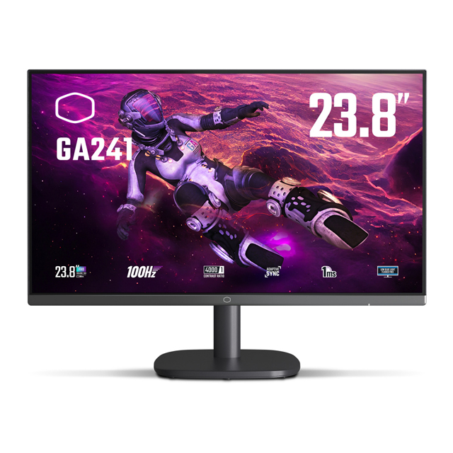 Monitor Gamer Cooler Master GA241 LED 23.8", Full HD, 100Hz, Adaptive Sync, HDMI, Negro