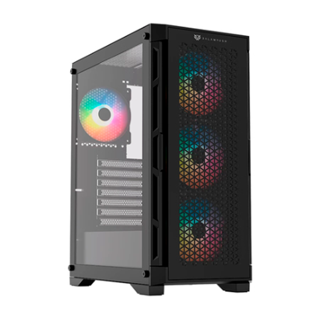 Gabinete Gamer Media Torre Carbono Twin Mate 5000 ATX/Micro-ATX/Mini-ITX 4x Fan ARGB Negro