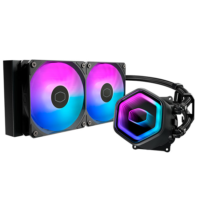 Cooler Master Masterliquid 240 Core II ARGB Enfriamiento Líquido para CPU, 2x 120mm, hasta 1750RPM, Negro