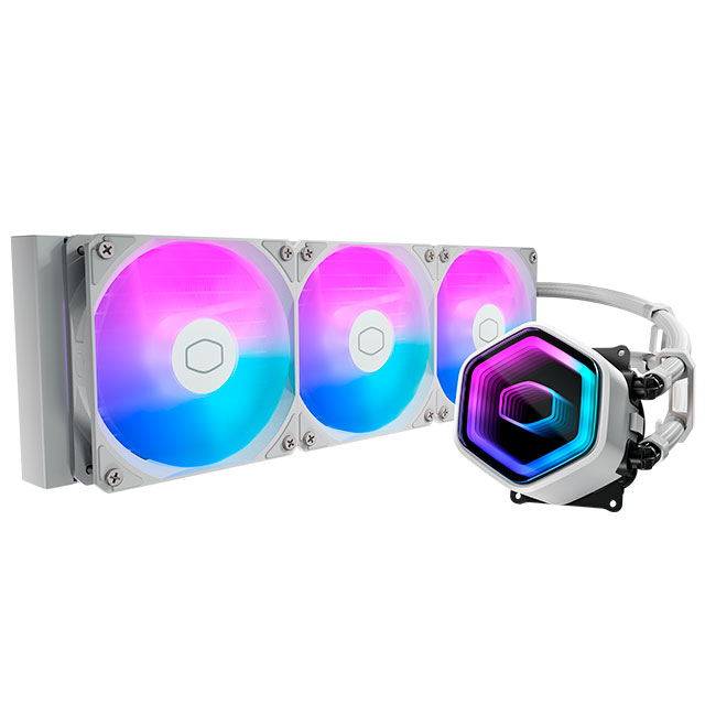 Cooler Master Masterliquid 360 Core II ARGB Enfriamiento Líquido para CPU, 3x 120mm, hasta 1750RPM, Blanco