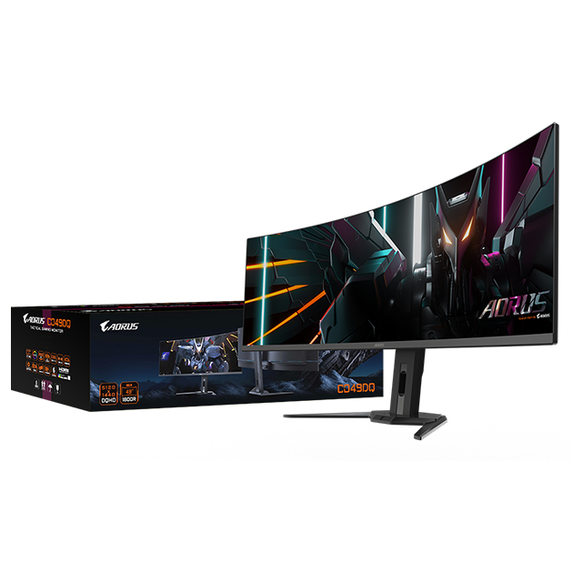 Monitor Gamer AORUS CO49DQ OLED 49", DQHD, FreeSync, 144Hz, HDMI, Negro