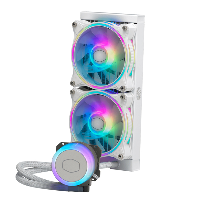 Cooler Master MasterLiquid ML240 Illusion White Edition Enfriamiento Líquido para CPU, 2x 120mm, 650-1800RPM