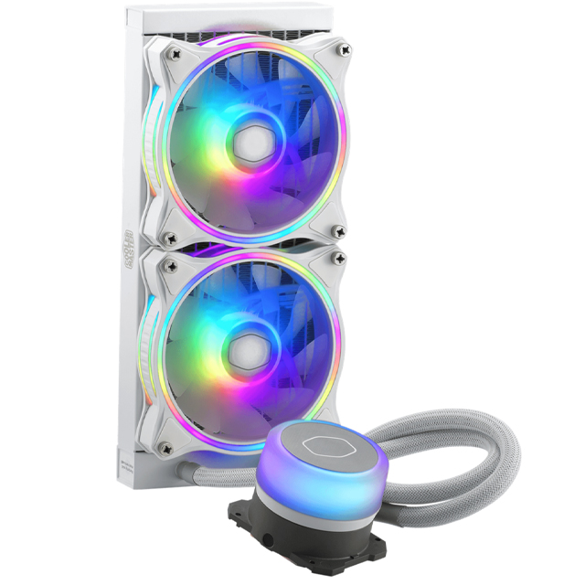 Cooler Master MasterLiquid ML240 Illusion White Edition Enfriamiento Líquido para CPU, 2x 120mm, 650-1800RPM