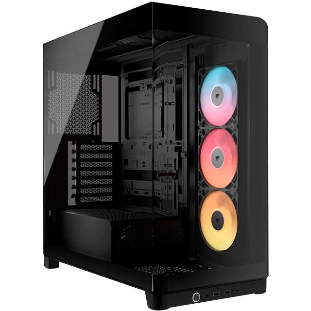 Gabinete Corsair FRAME 4500X RS-R ARGB, ATX/EATX/Micro-ATX/Mini-ITX, USB 3.0, sin Fuente, 3 Ventiladores Instalados, Negro