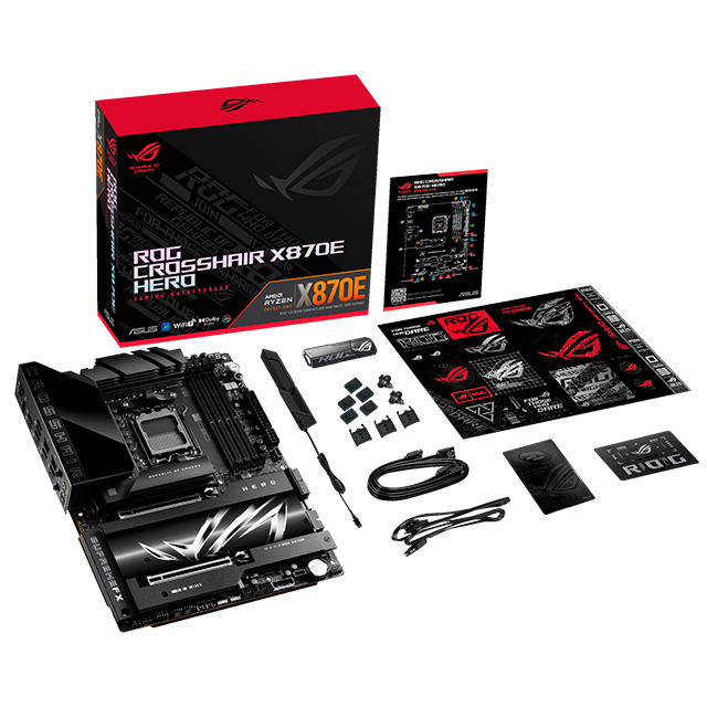 Tarjeta Madre ASUS ROG CROSSHAIR X870E HERO, ATX, Socket AM5, AMD X870E, 192GB DDR5, para AMD