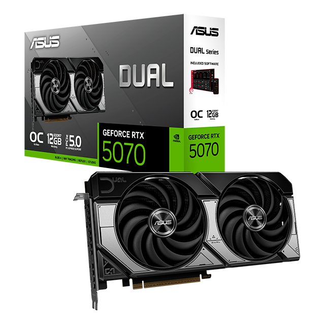 Tarjeta de Video ASUS NVIDIA GeForce RTX 5070 Dual OC, 12GB 192-bit GDDR7, PCI Express 5.0