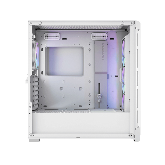 ﻿Gabinete Cougar Duoface Pro RGB con Ventana, Midi-Tower, Mini-ITX/Micro-ATX/ATX/CEB/E-ATX, USB 3.0/2.0, sin Fuente, 4 Ventiladores ARGB Instalados, Blanco