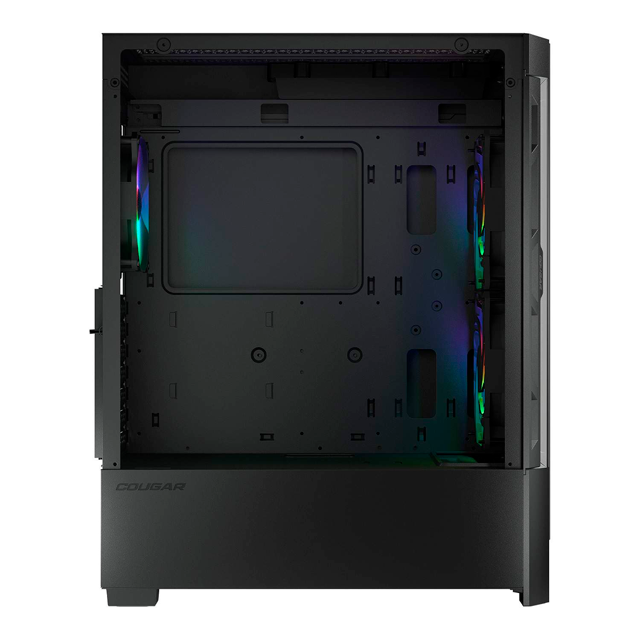 Gabinete Cougar Duoface RGB, Midi-Tower, ATX/CEB/EATX/Micro-ATX/Mini-ITX, USB 2.0/3.0, sin Fuente, 3 Ventiladores Instalados, Negro