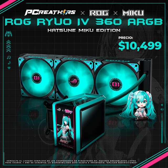 Enfriamiento Líquido ASUS ROG RYUO IV 360 ARGB (Hatsune Miku Edition)