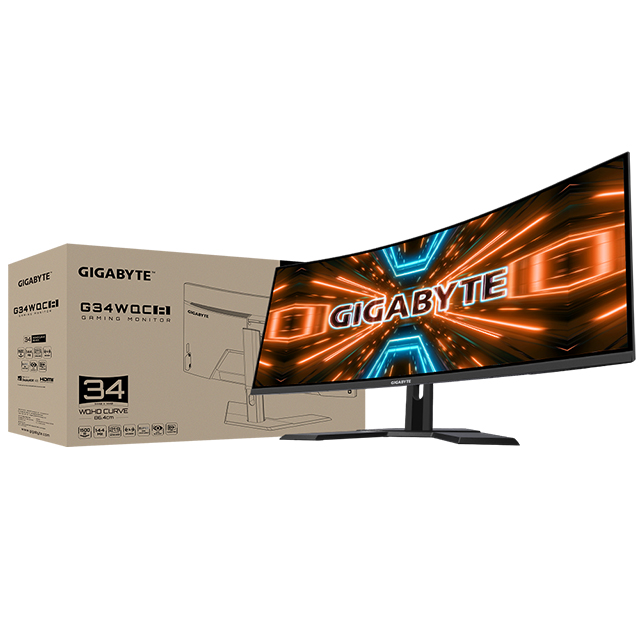 Monitor Gamer Curvo Gigabyte G34WQC-A LCD 34", Quad HD, Ultra Wide, Adaptive-Sync, 144Hz, HDMI, Bocinas Integradas (2 x 2W), Negro