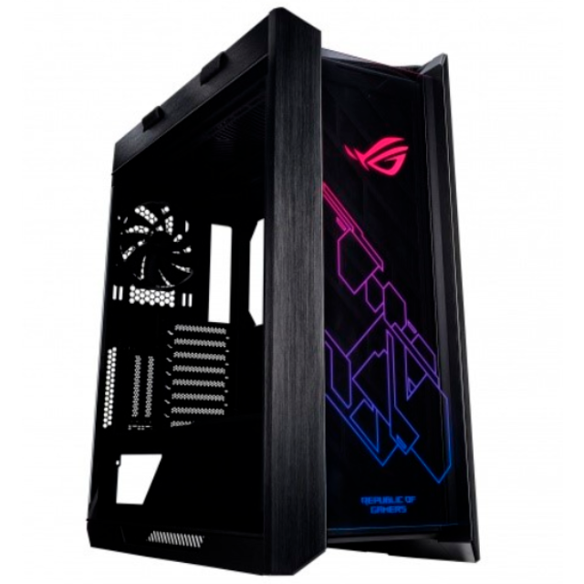 Gabinete ASUS ROG Strix Helios con Ventana RGB, Midi-Tower, ATX/EATX/Micro-ATX/Mini-ATX, USB 3.1, sin Fuente, 4 Ventiladores Instalados, Negro