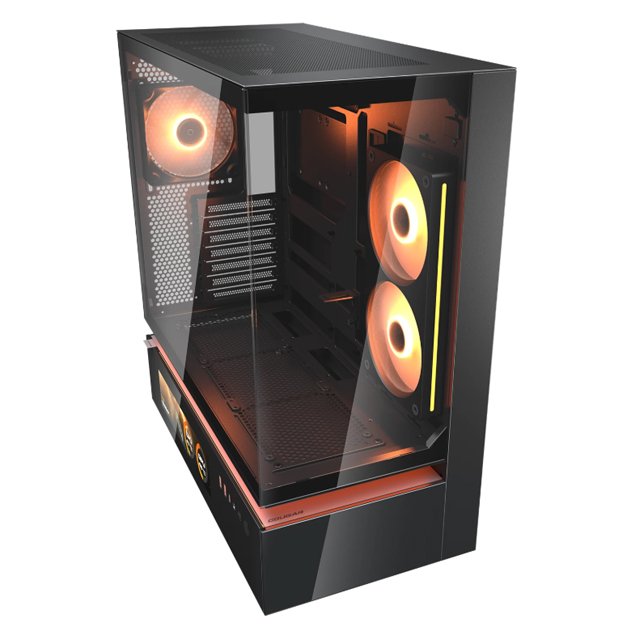 Gabinete Cougar CFV235 Vision con Pantalla LCD, Mid Tower, Mini ITX, Micro ATX, ATX, USB 3.2 Gen 2x2 Type-C x 1, USB 3.0 Type-A x 2, Sin Fuente
