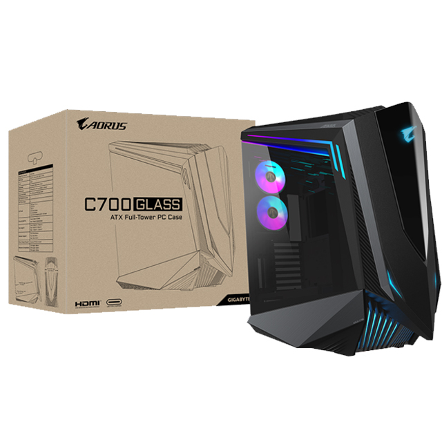 Gabinete AORUS C700 Glass con Ventana ARGB, Full-Tower, ATX/EATX/Micro ATX/Mini-ITX, USB 3.1, sin Fuente, Negro