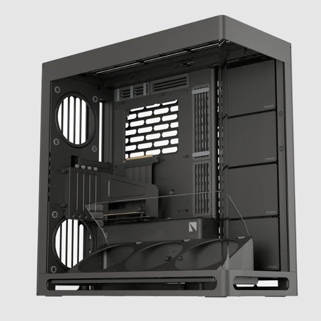 Gabinete HAVN HS 420 VGPU, Mid Tower, ATX, Micro ATX, mini-ITX, USB 3.2, Sin Fuente, Negro