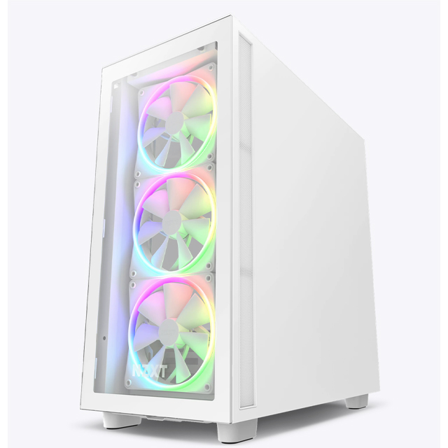 Gabinete NZXT H7 Elite con Ventana RGB, Midi-Tower, Mini-ITX/Micro-ATX/ATX/EATX, USB 3.0, sin Fuente, Blanco Mate