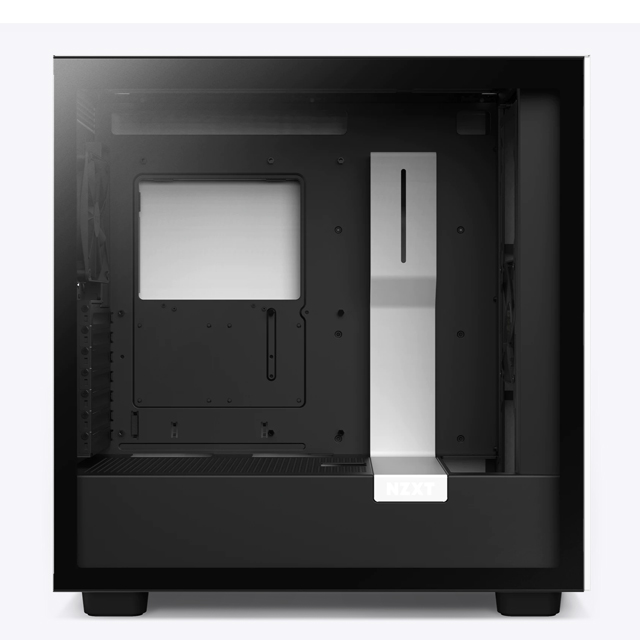 Gabinete NZXT H7 Flow con Ventana, Midi-Tower, Mini-ITX/Micro-ATX/ATX/EATX, USB 3.0, sin Fuente, Negro/Blanco