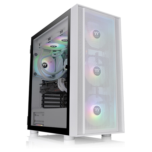 Gabinete Thermaltake H570 TG ARGB Snow con Ventana, Midi-Tower, ATX/E-ATX/Micro ATX/Mini-ITX, USB 3.0, sin Fuente, 3 Ventiladores Instalados ARGB, Blanco