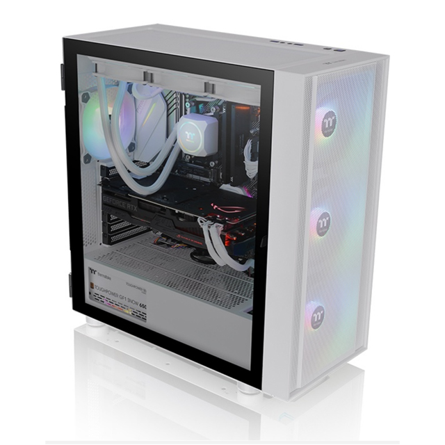 Gabinete Thermaltake H570 TG ARGB Snow con Ventana, Midi-Tower, ATX/E-ATX/Micro ATX/Mini-ITX, USB 3.0, sin Fuente, 3 Ventiladores Instalados ARGB, Blanco