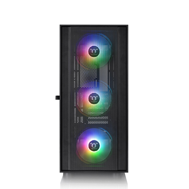 Gabinete Thermaltake H570 con Ventana ARGB, Midi-Tower, Micro-ATX/Mini-ITX/EATX, USB 2.0/3.0, sin Fuente, 4 Ventiladores Instalados (3x ARGB), Negro