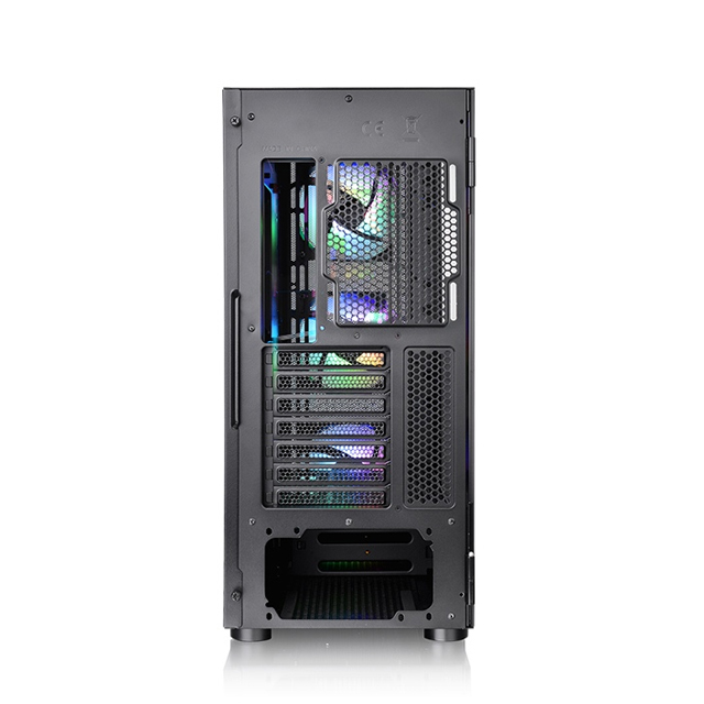 Gabinete Thermaltake H570 con Ventana ARGB, Midi-Tower, Micro-ATX/Mini-ITX/EATX, USB 2.0/3.0, sin Fuente, 4 Ventiladores Instalados (3x ARGB), Negro