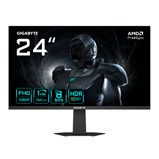 Monitor Gamer Gigabyte GS24F14 LED 23.8", 1920x1080 Full HD, FreeSync, 144Hz, HDMI/DisplayPort, Negro