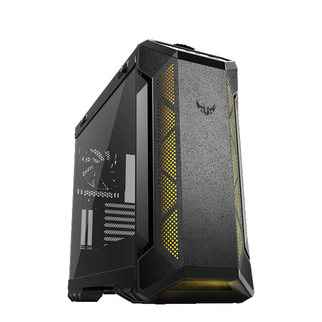 Gabinete ASUS TUF Gaming GT501 con Ventana RGB, Midi Tower, ATX/EATX/Micro ATX/Mini-ITX, USB 3.1, sin Fuente, 4 Ventiladores Instalados, Negro
