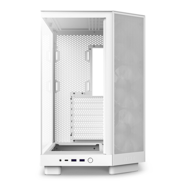 Gabinete NZXT H6 Flow RGB con Ventana, Midi-Tower, ATX/Micro-ATX/Mini-ITX, USB 3.2, sin Fuente, 3 Ventiladores RGB Instalados, Blanco