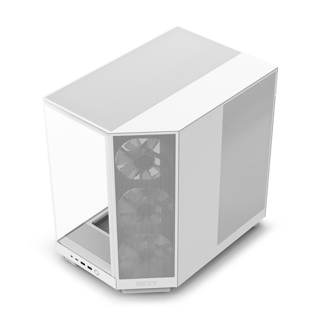 Gabinete NZXT H6 Flow RGB con Ventana, Midi-Tower, ATX/Micro-ATX/Mini-ITX, USB 3.2, sin Fuente, 3 Ventiladores RGB Instalados, Blanco