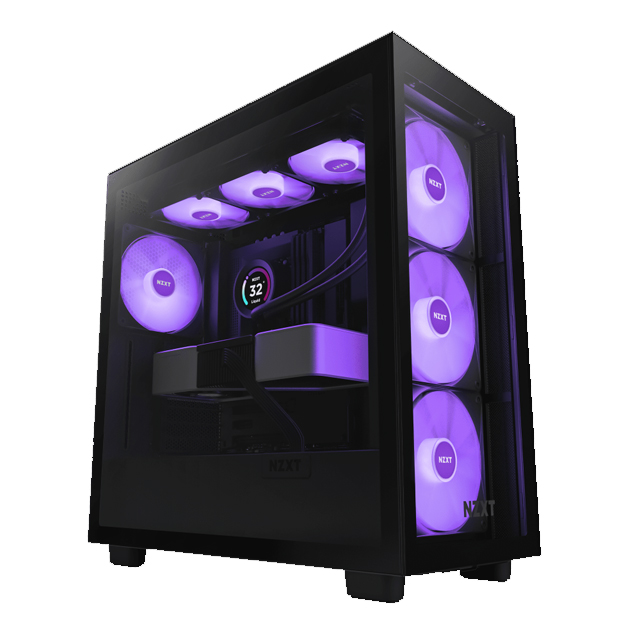 Gabinete NZXT H7 Elite con Ventana RGB, Midi-Tower, Mini-ITX/Micro-ATX/ATX, USB 3.1, sin Fuente, 4 Ventiladores Instalados, Negro 