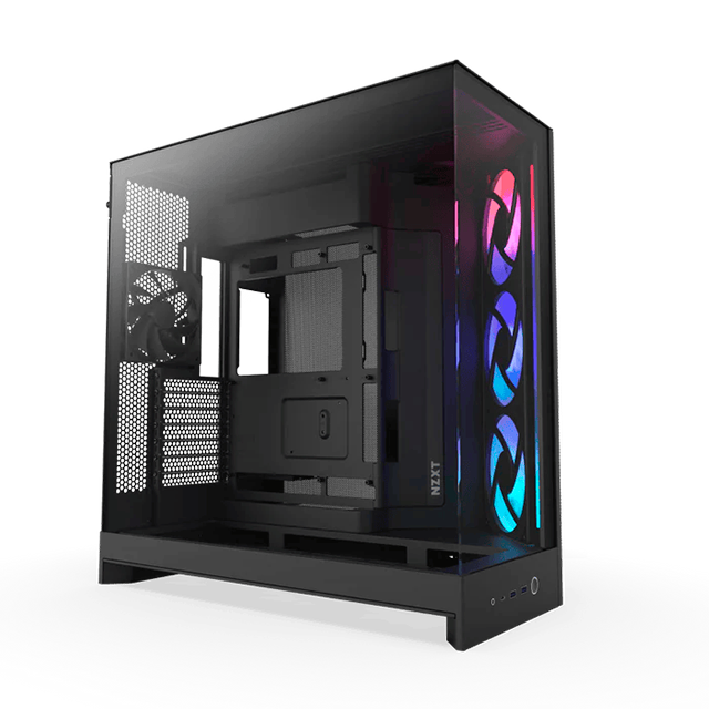 Gabinete NZXT H9 Flow RGB, Midi-Tower, ATX/EATX/Micro-ATX/Mini-ITX, USB 3.0, sin Fuente, 4 Ventiladores Instalados, Negro