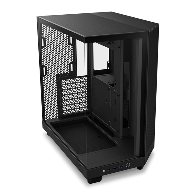Gabinete NZXT H6 Flow RGB con Ventana, Midi-Tower, ATX/Micro-ATX/Mini-ITX, USB 3.2, sin Fuente, 3 Ventiladores RGB Instalados, Negro