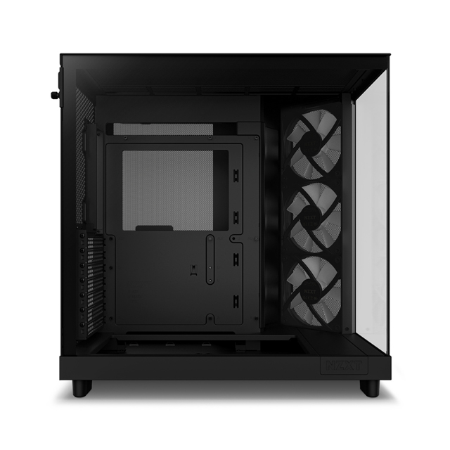 Gabinete NZXT H6 Flow RGB con Ventana, Midi-Tower, ATX/Micro-ATX/Mini-ITX, USB 3.2, sin Fuente, 3 Ventiladores RGB Instalados, Negro