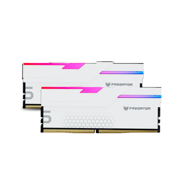 Kit Memoria RAM Acer Predator Hermes DDR5, 6400MHz, 64GB - 2 x 32GB, CL32, XMP, Blanco
