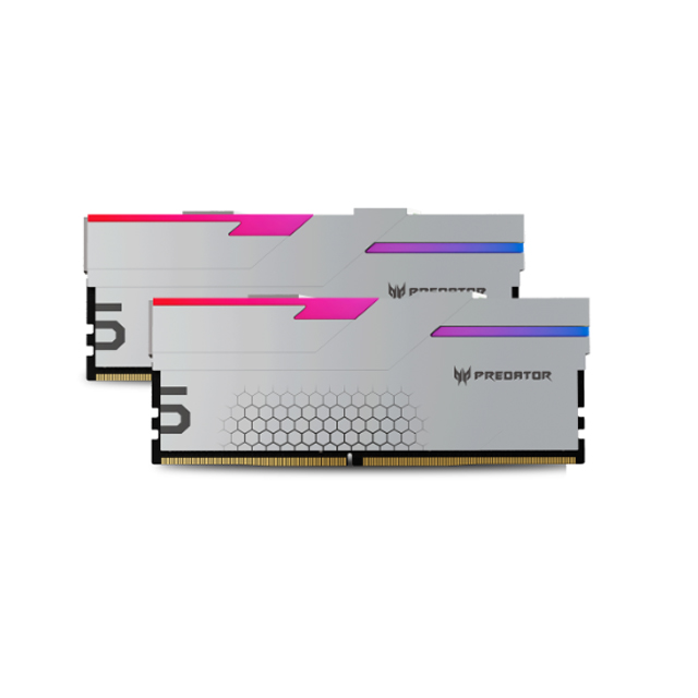 Kit Memoria RAM Acer Predator Hermes DDR5, 6400MHz, 64GB - 2 x 32GB, CL32, XMP, Plata