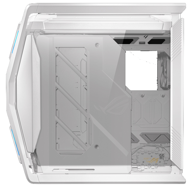 Gabinete ASUS ROG Hyperion GR701 con Ventana ARGB, Tower, EATX/ATX/Micro-ATX/Mini-ITX, USB 4.0/3.2, sin Fuente, 4 Ventiladores PWM Instalados, Blanco