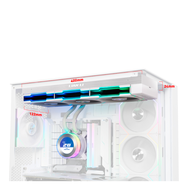 Lian Li HydroShift II LCD-C TL Enfriamiento Líquido para CPU, 3x 120mm, hasta 3200RPM, Blanco