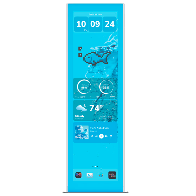 Hyte Y70 Touch Infinite Display para Hyte Y70, 14.9'' Pulgadas, Resolución de 2.5K, 60Hz, Azul