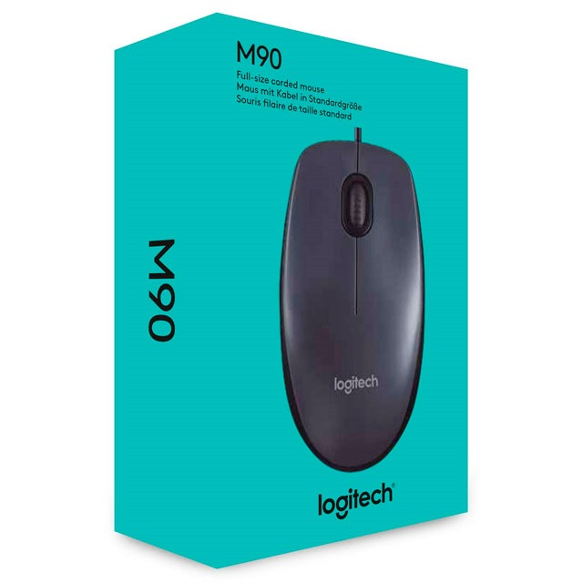Mouse Logitech M90, Alámbrico, USB, 1000DPI, Negro - para Mac/PC