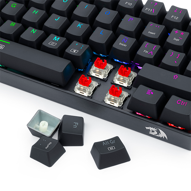 Teclado Gamer Redragon Dragonborn K630 RGB, Teclado Mecánico, Switch Redragon Red, Alámbrico, Negro