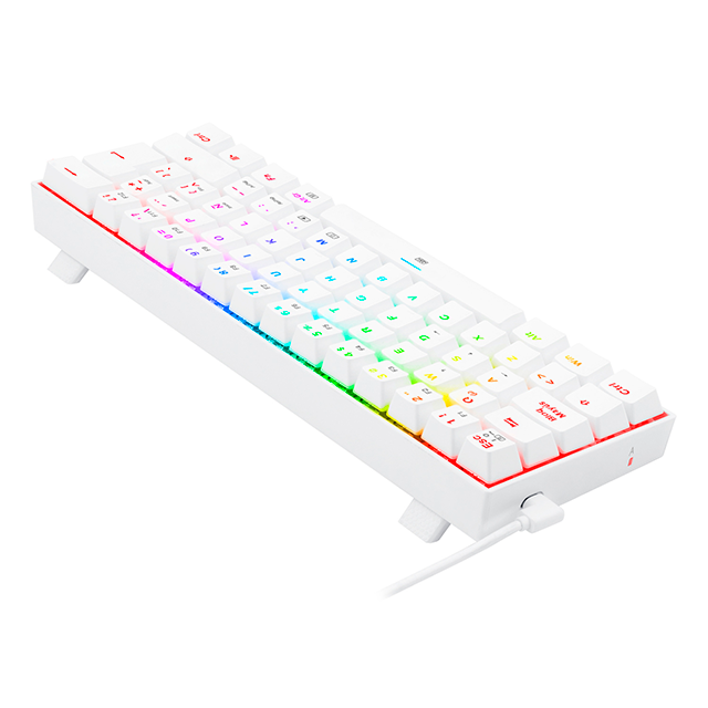 Teclado Gamer Redragon Dragonborn K630 RGB, Teclado Mecánico, Switch Redragon Red, Alámbrico, Blanco