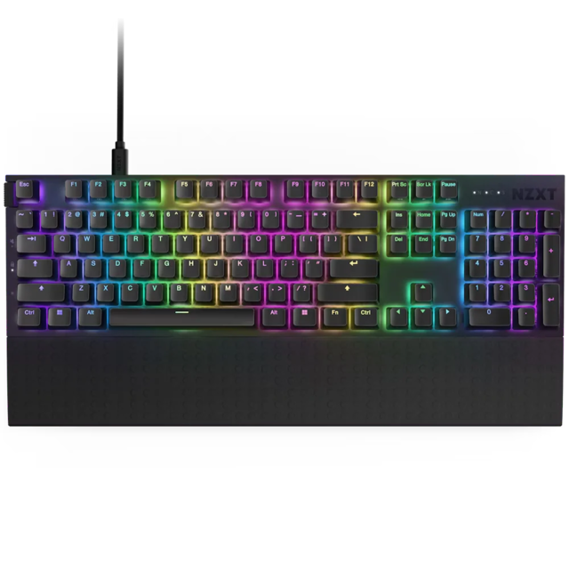 Teclado Gamer NZXT Function 2 RGB, Teclado Mecánico, Switch Óptico, Alámbrico, USB, Negro (Inglés)