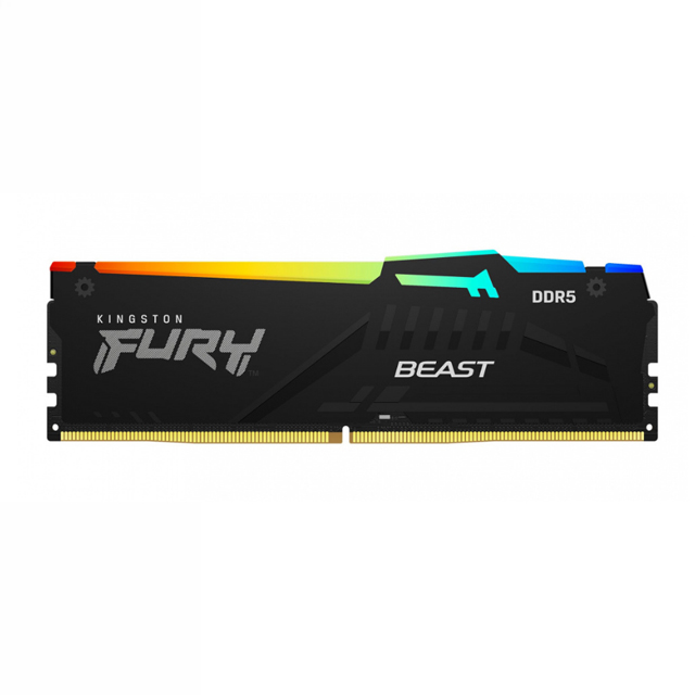 Memoria RAM Kingston Fury Beast RGB DDR5, 6000MHz, 16GB, Non-ECC, CL40, XMP