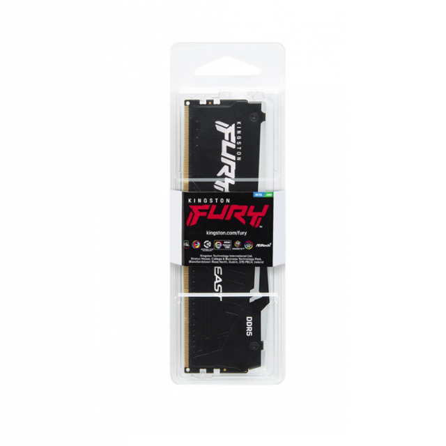 Memoria RAM Kingston Fury Beast RGB DDR5, 6000MHz, 16GB, Non-ECC, CL40, XMP