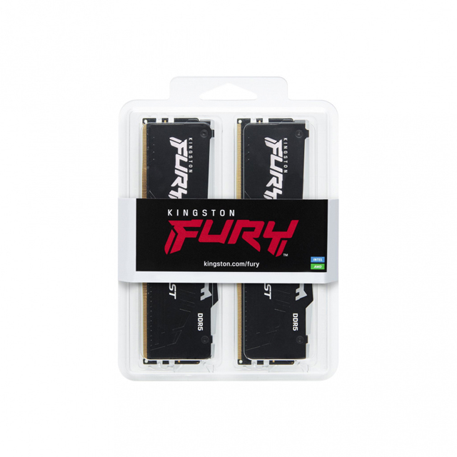 Kit Memoria RAM Kingston FURY Beast RGB DDR5, 6000MHz, 32GB (2 x 16GB), On-Die ECC, CL36, XMP y EXPO